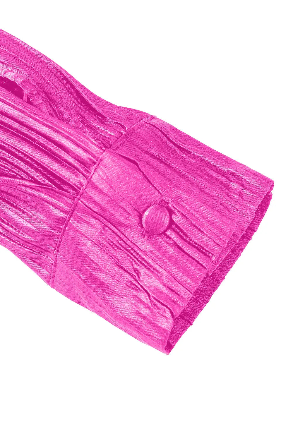 Rose Pleated Long Sleeve Shirt and Wide-Leg Trousers Set eAura