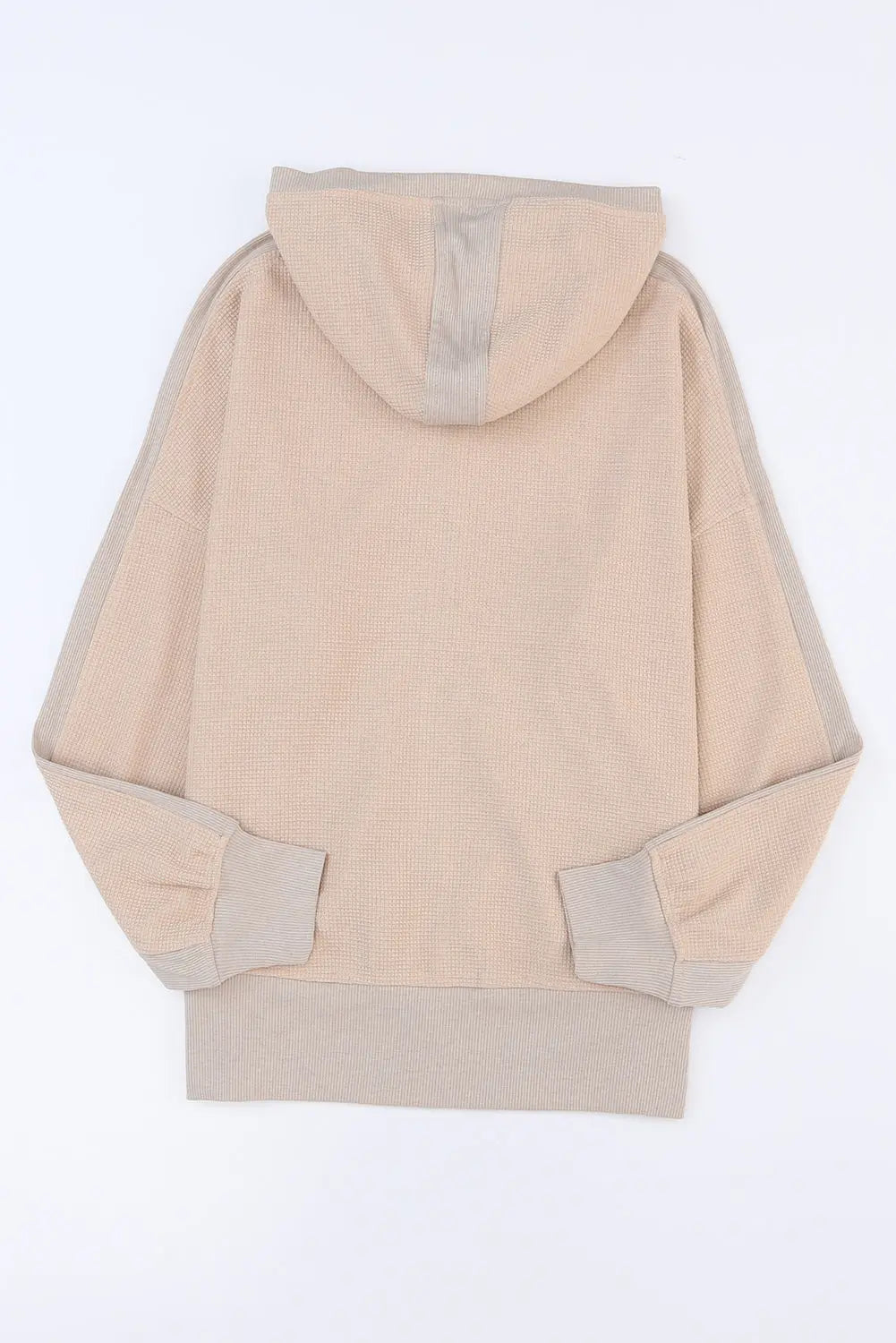 Rose Thermal Waffle Knit Full Zipper Hooded Jacket - eAura