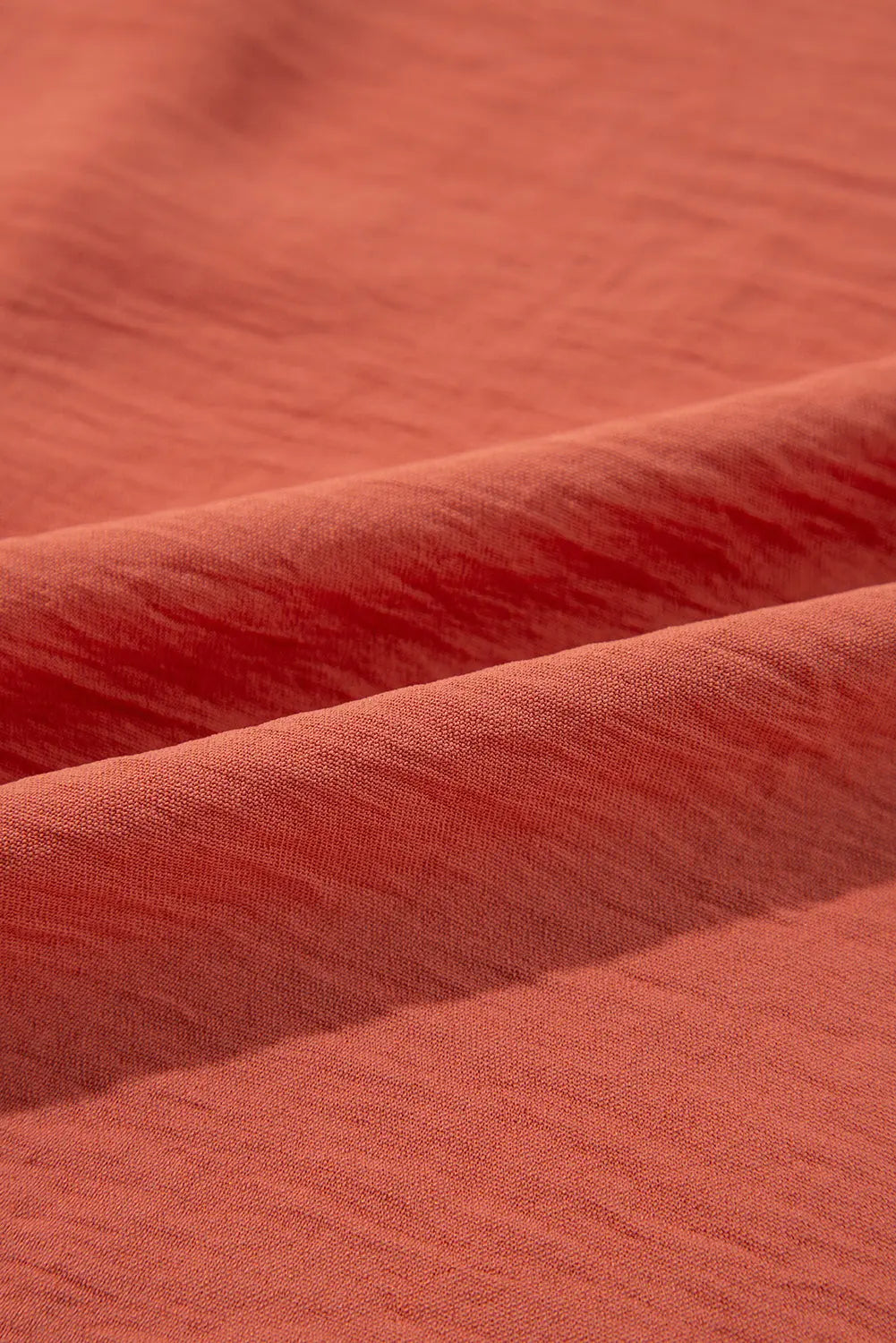 Russet Orange Swiss Dot Balloon Sleeve Loose Blouse - eAura