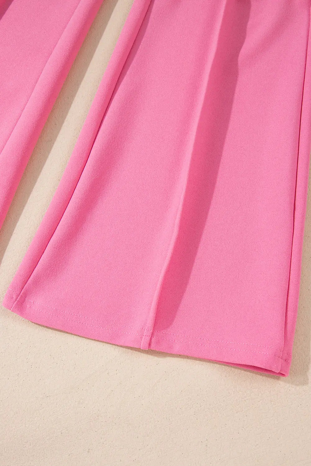 Sachet Pink High Waist Central Seam Flared Trousers Beagle Boutique Fashion Outlet