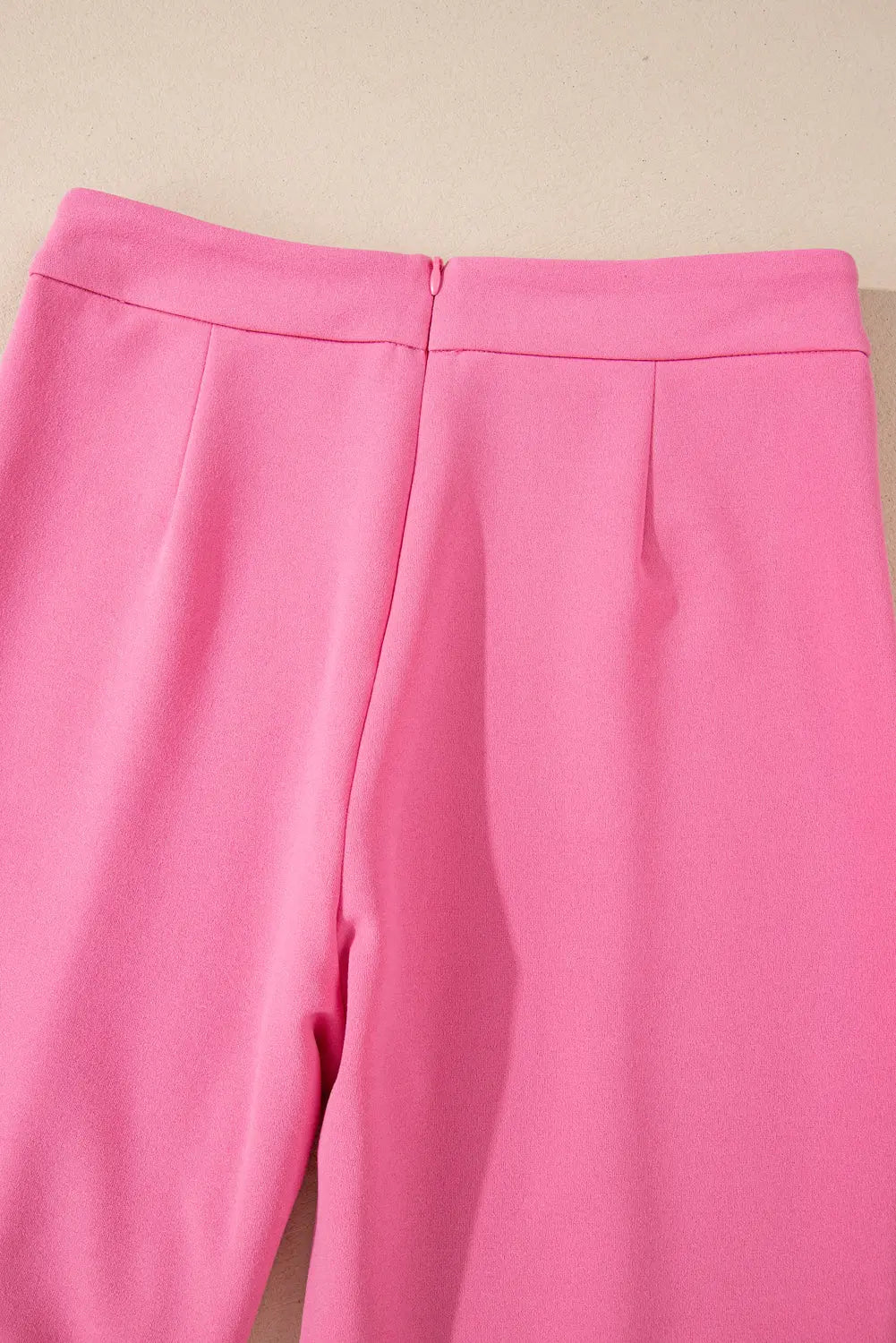Sachet Pink High Waist Central Seam Flared Trousers Beagle Boutique Fashion Outlet