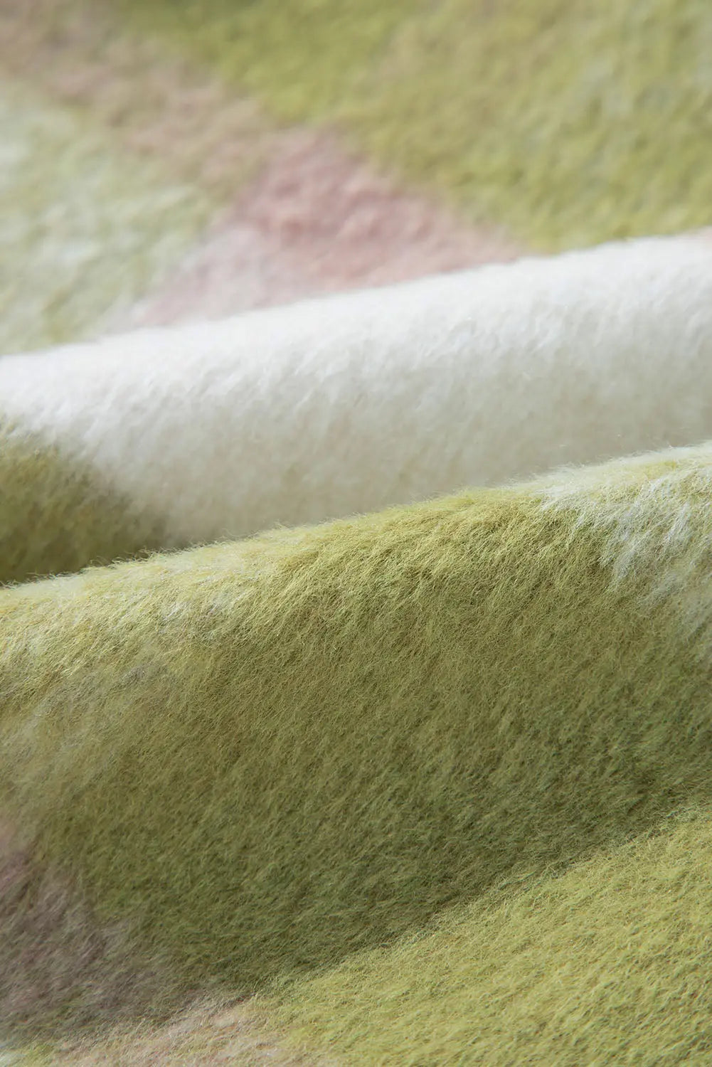 Sage Green Plaid Print Buttoned Flap Pockets Baggy Shacket eAura