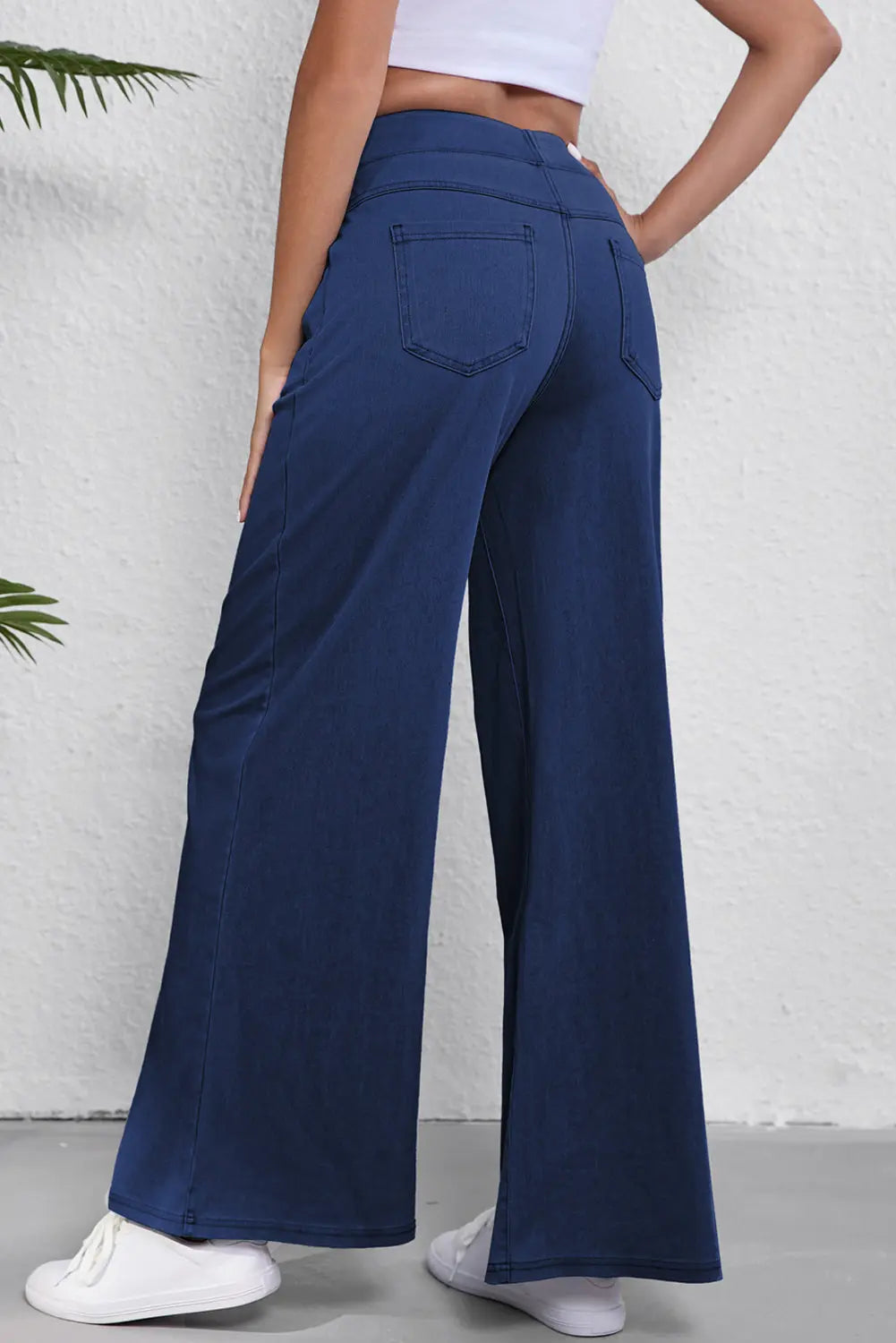 Sail Blue Medium Wash Straight Leg Loose Casual Jeans eAura