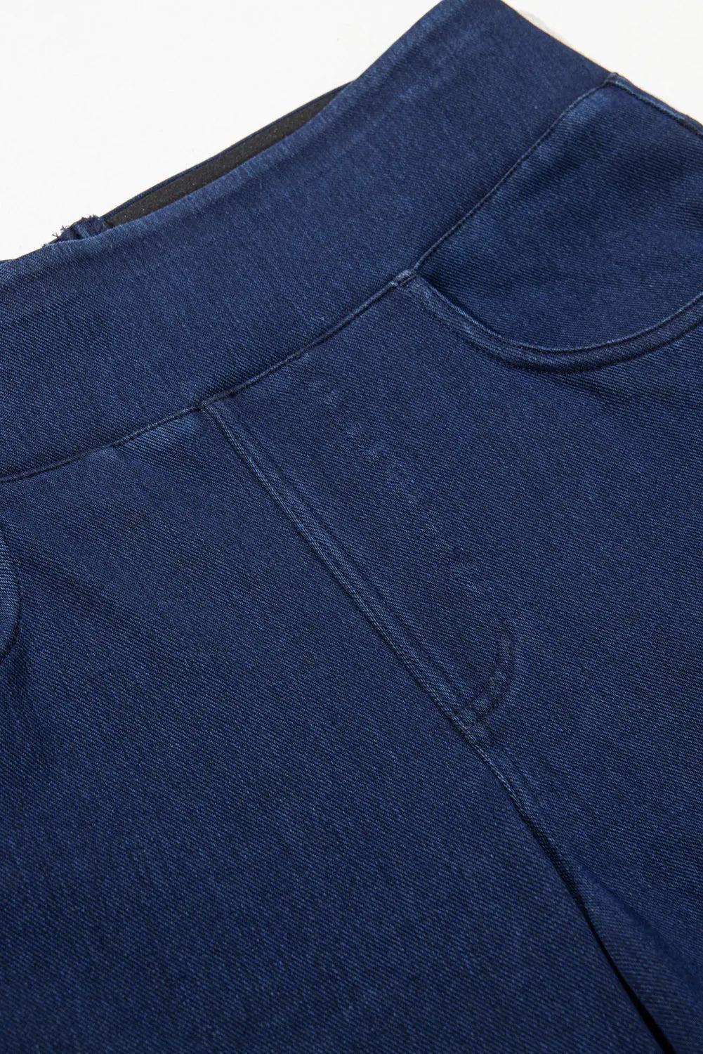 Sail Blue Medium Wash Straight Leg Loose Casual Jeans eAura