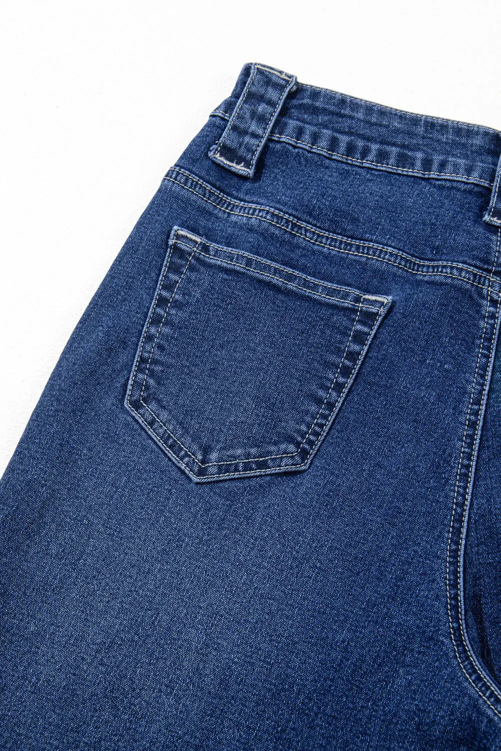 Sail Blue Wide Leg Pocketed High Waist Jeans eAura