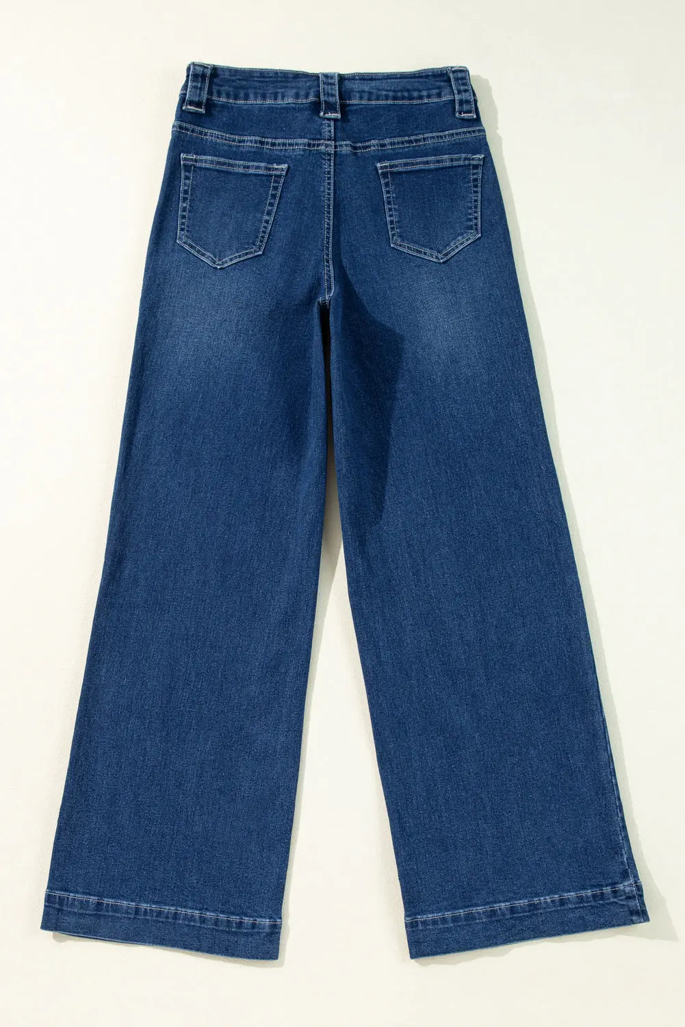Sail Blue Wide Leg Pocketed High Waist Jeans eAura