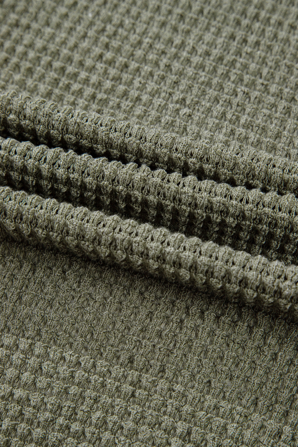 Seagrass Waffle Knit Drop Shoulder Open Front Pocketed Plus Size Cardigan - eAura