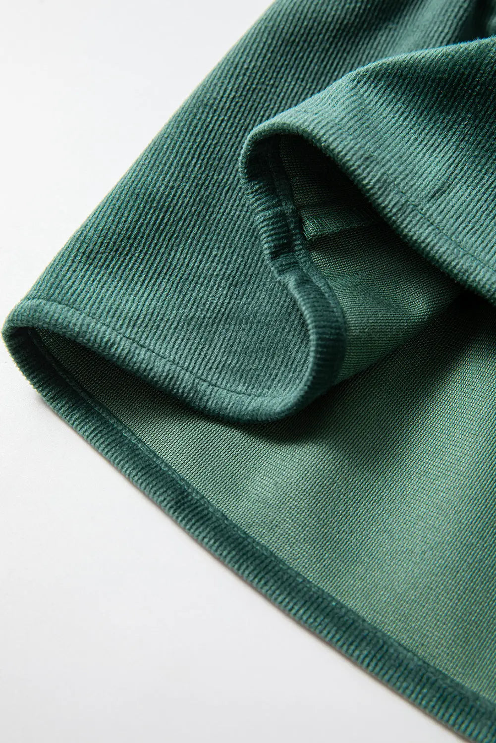 Skobeloff Corduroy Ruffle Tiered Buttoned O Neck Shirt Beagle Boutique Fashion Outlet
