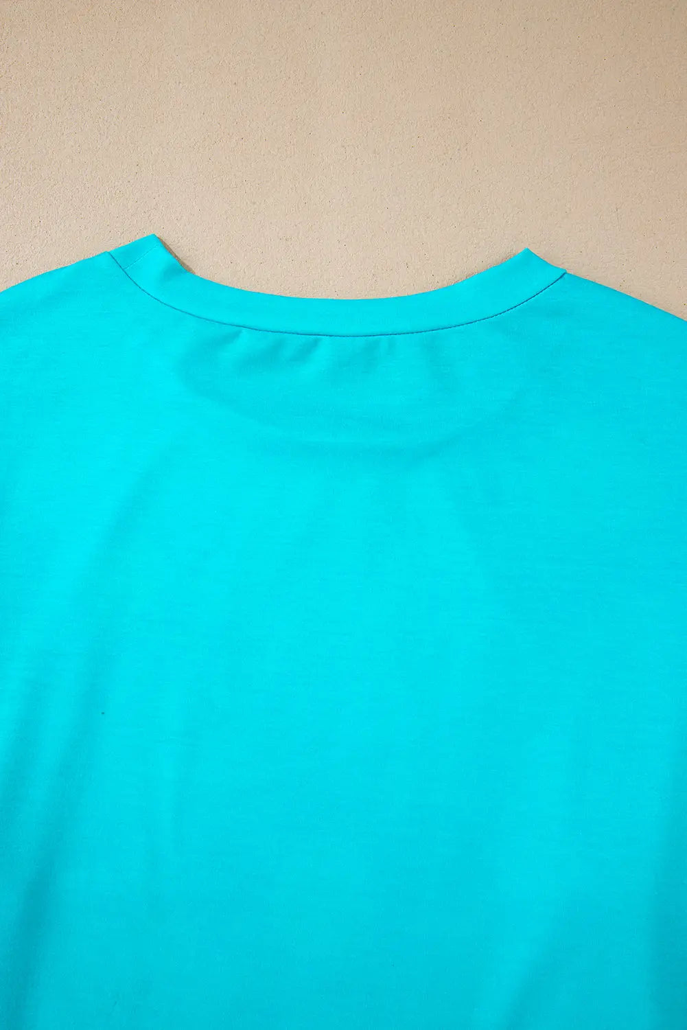 Sky Blue Floral Colour Block Long Sleeve Loose Top eAura