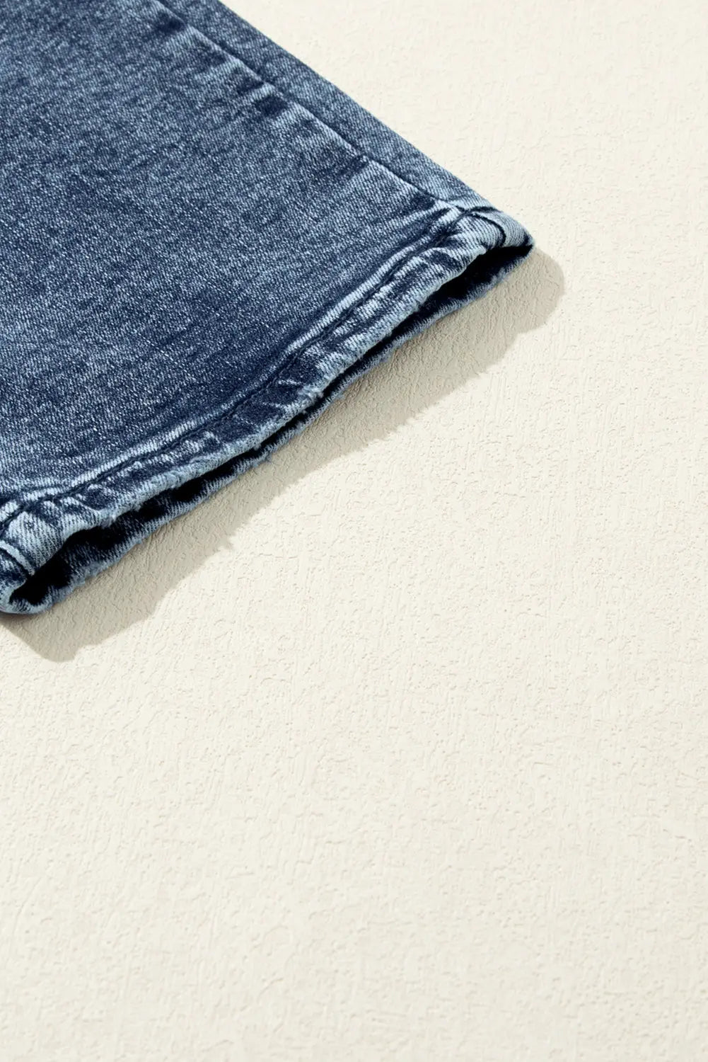 Sky Blue Light Wash Frayed Slim Fit High Waist Jeans eAura