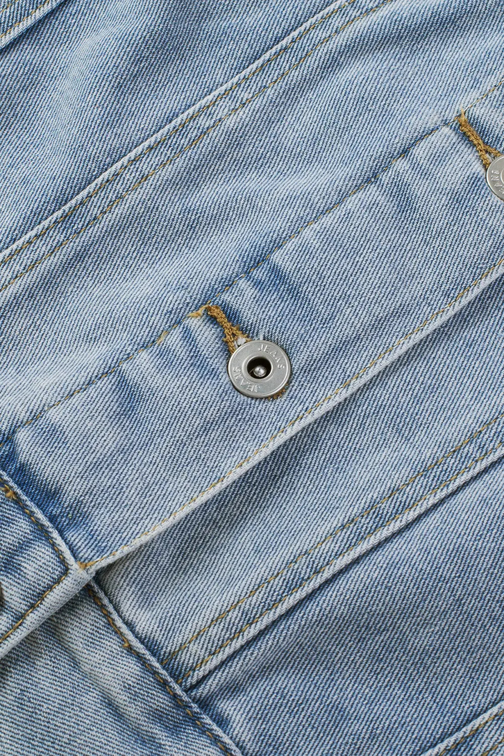 Sky Blue Sequin Embellished Fringe Distressed Denim Jacket - eAura