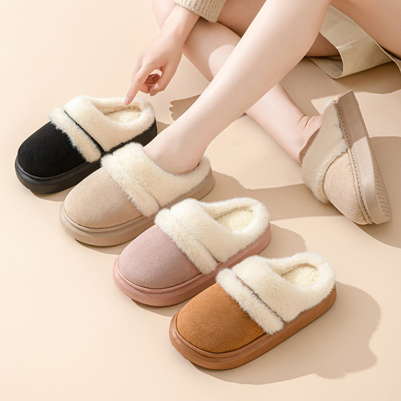 Slippers For Women Thick Bottom Non-slip Plush - Shoes & Bags/Slippers