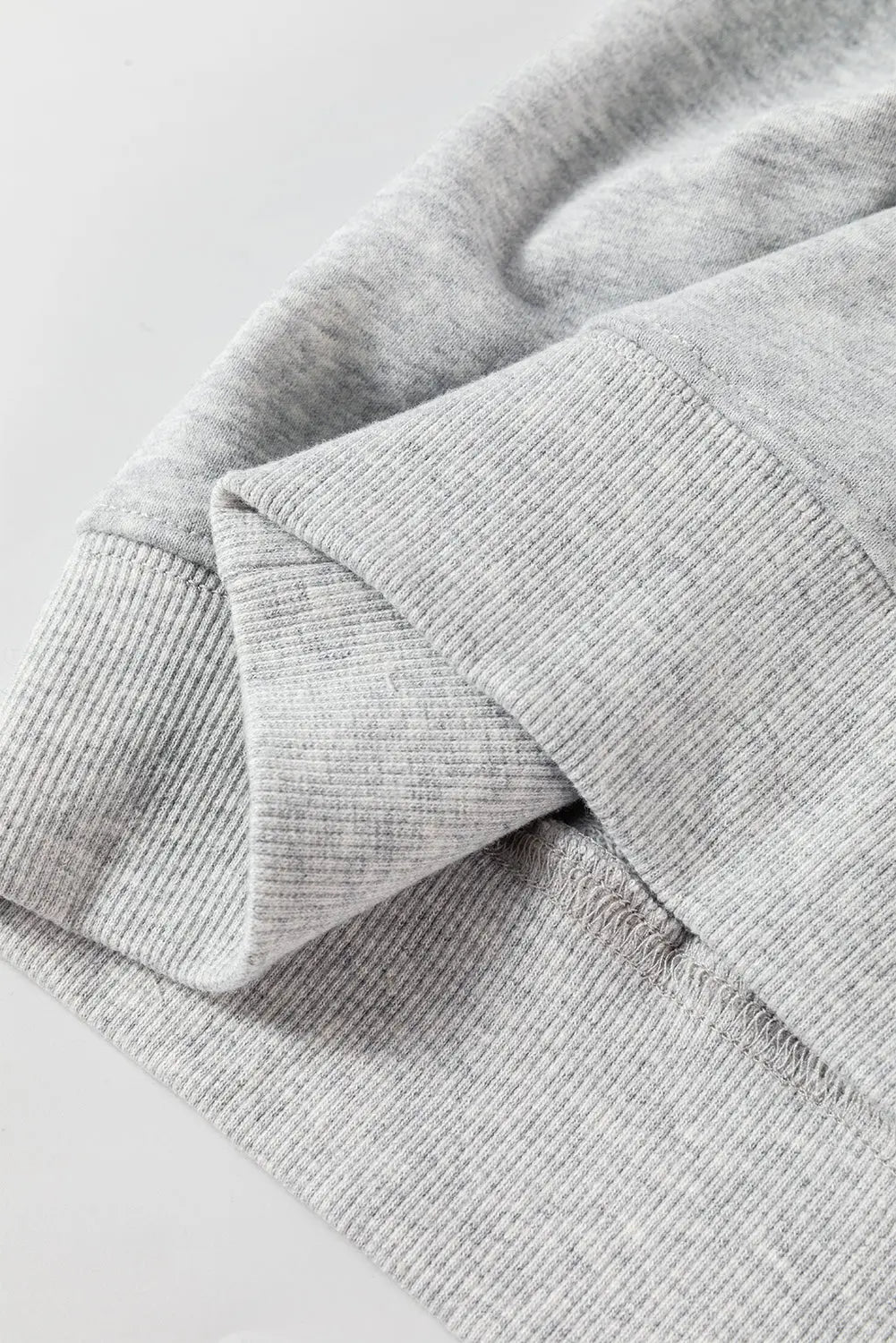 Smoke Green Plain Drop Shoulder Crewneck Pullover Sweatshirt - eAura