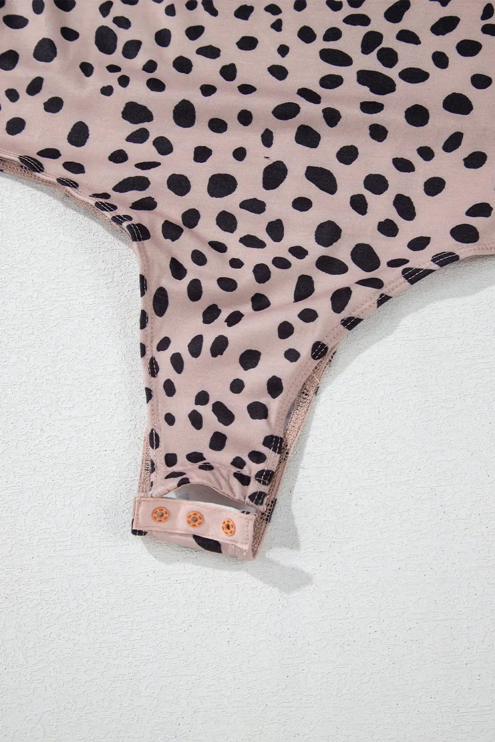 Smoke Grey Leopard Print Long Sleeve Scoop Neck Slim Fit Bodysuit Beagle Boutique Fashion Outlet