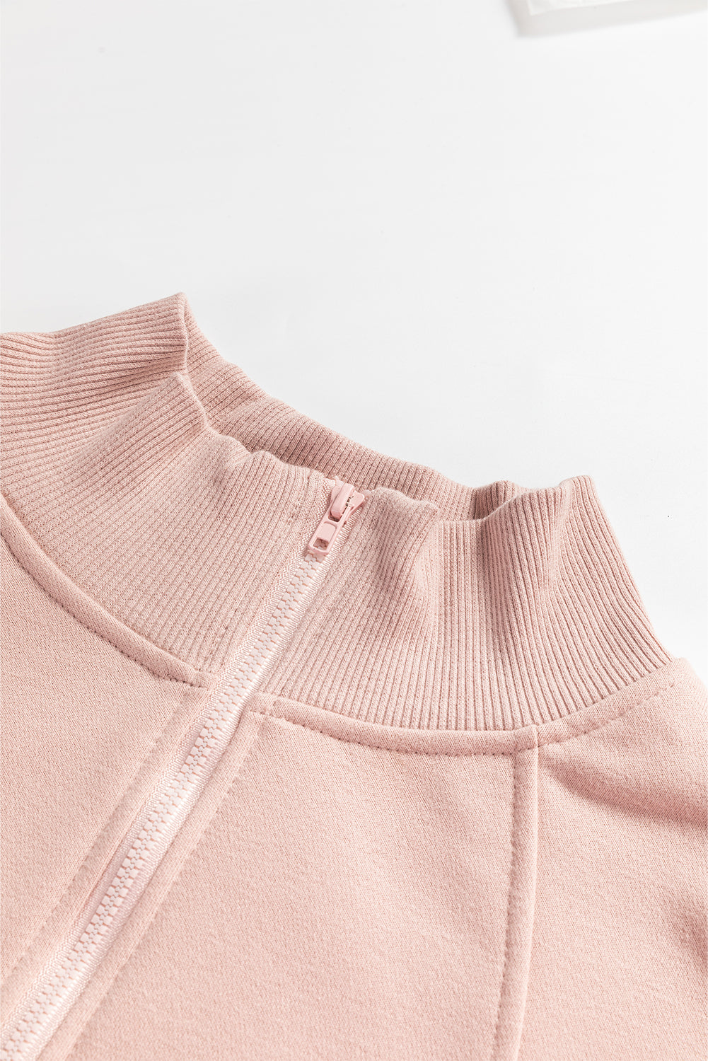Smoke Grey Zipped Neck Pullover Drop Shoulder Sweatshirt - Tops/Sweatshirts & Hoodies