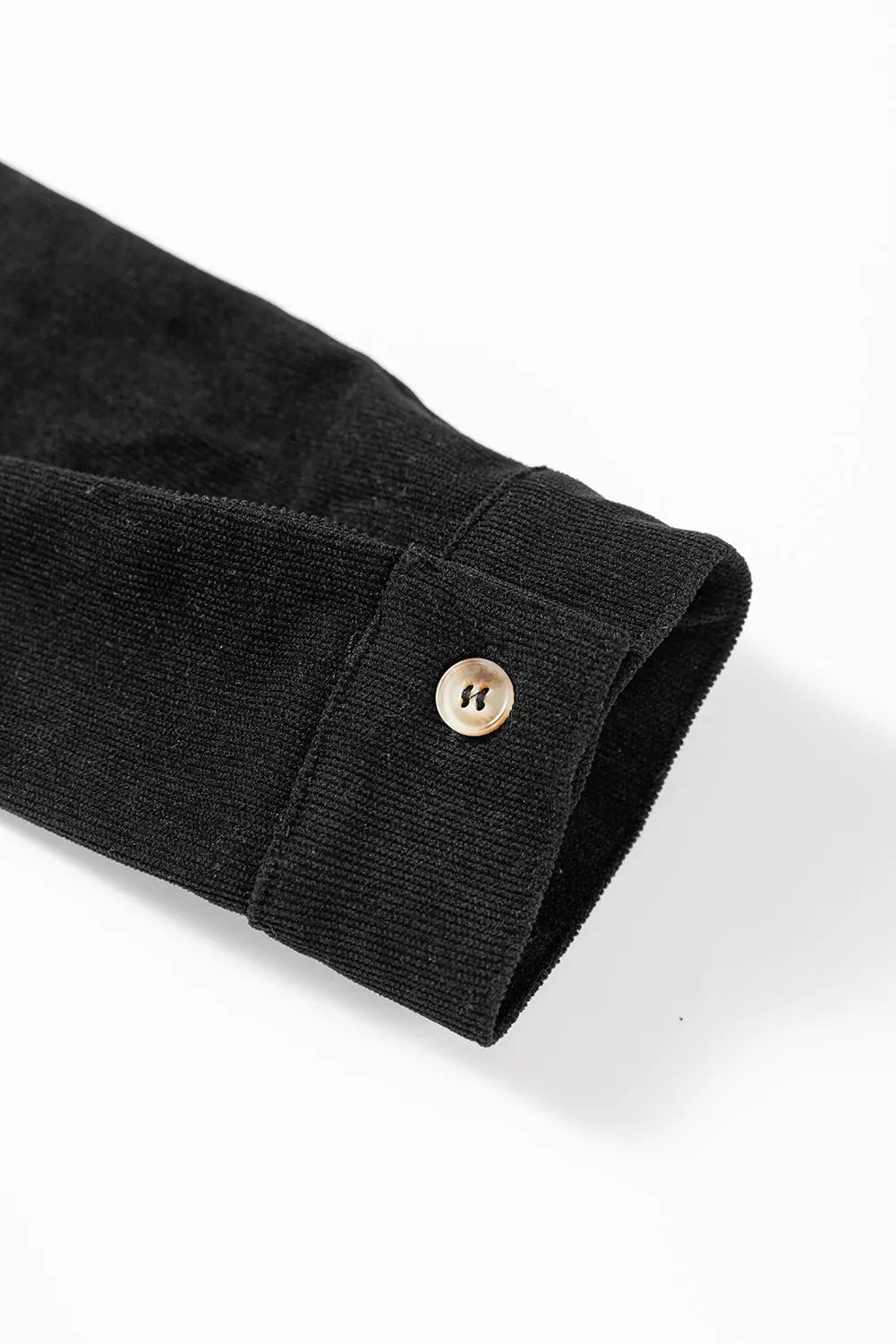 Soft Corduroy Half Button Collared Long Sleeve Mini Dress - eAura