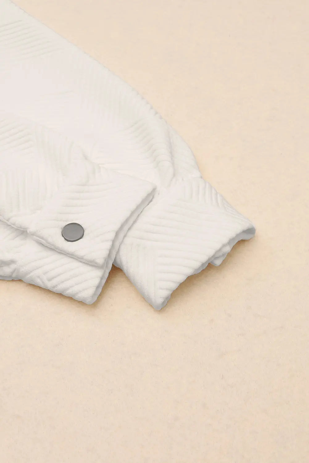 Solid Textured Flap Pocket Buttoned Shacket - eAura