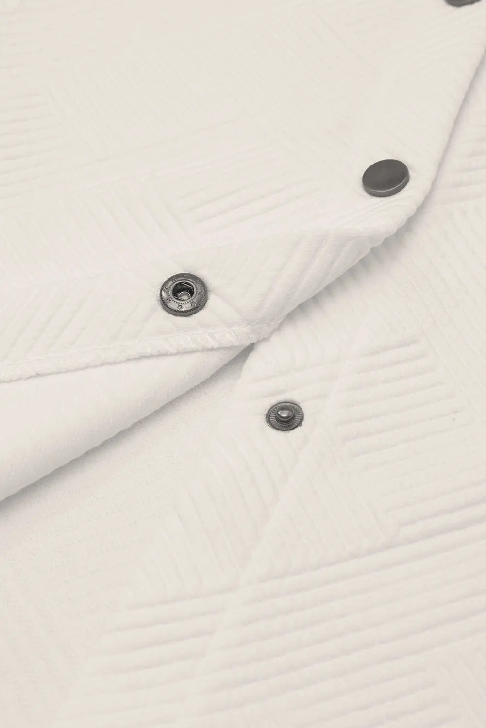 Solid Textured Flap Pocket Buttoned Shacket - eAura