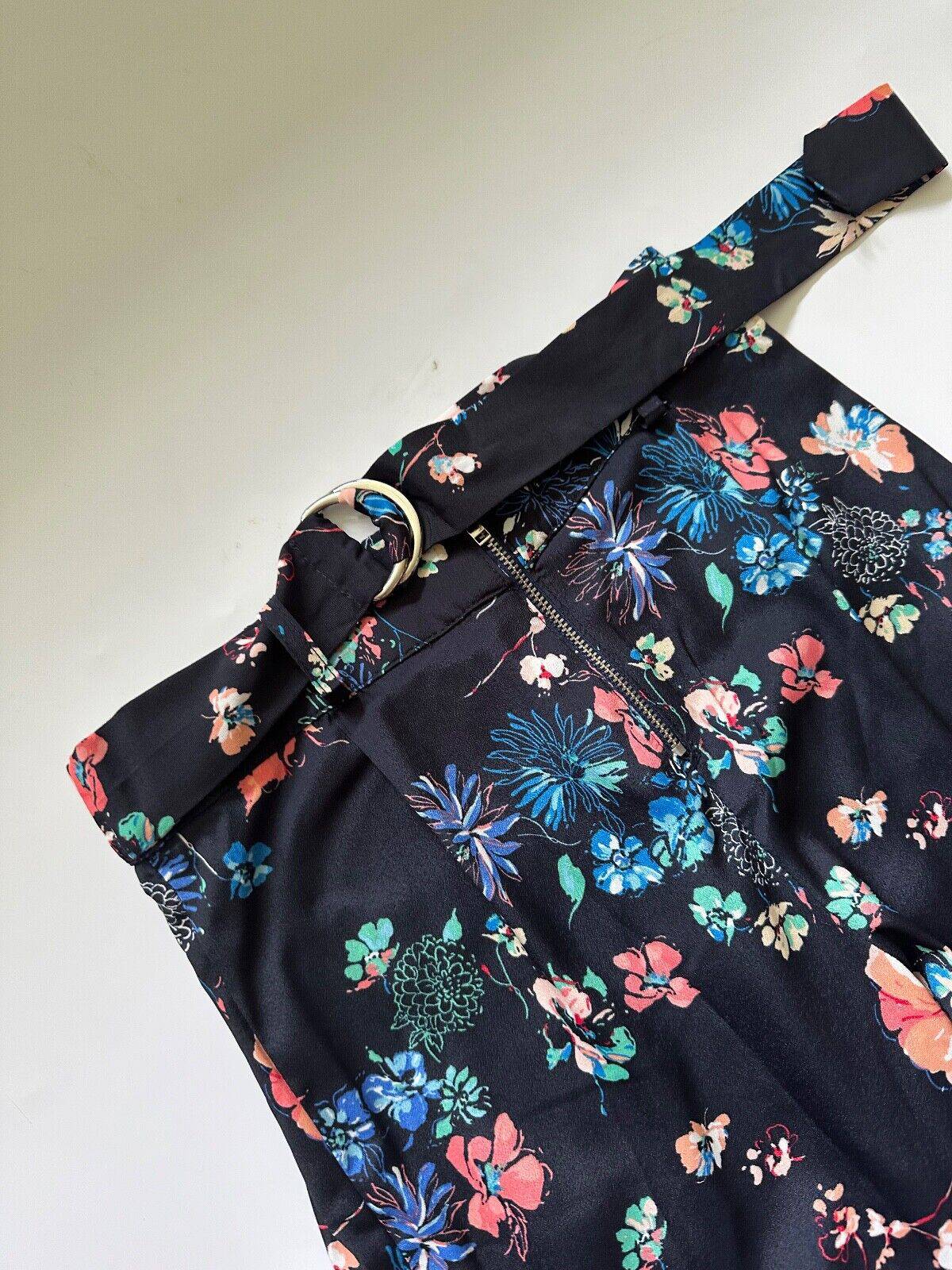 Stradivarius Floral Trousers Navy XS, S, M - BB Fashion Outlet