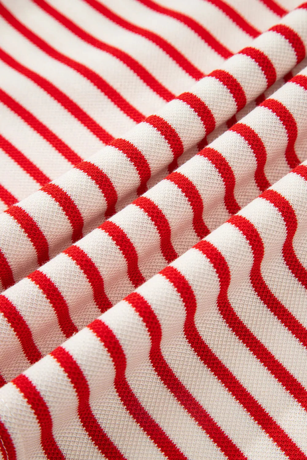 Stripe Collared V-Neck Drop Shoulder Pullover and Skort 2pcs Co-ord - eAura