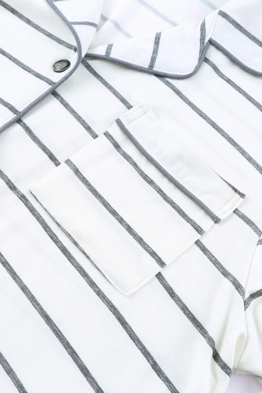Striped Print Long Sleeve and Trousers Pyjamas Set eAura