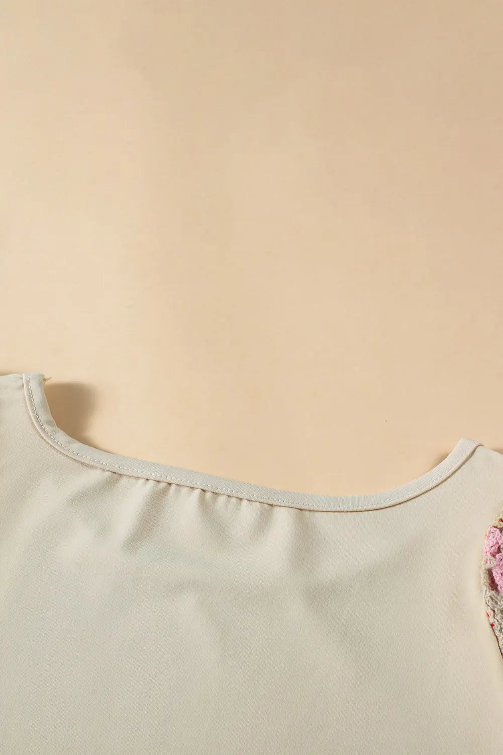 Turquoise Floral Crochet Short Sleeve Top beagle boutique