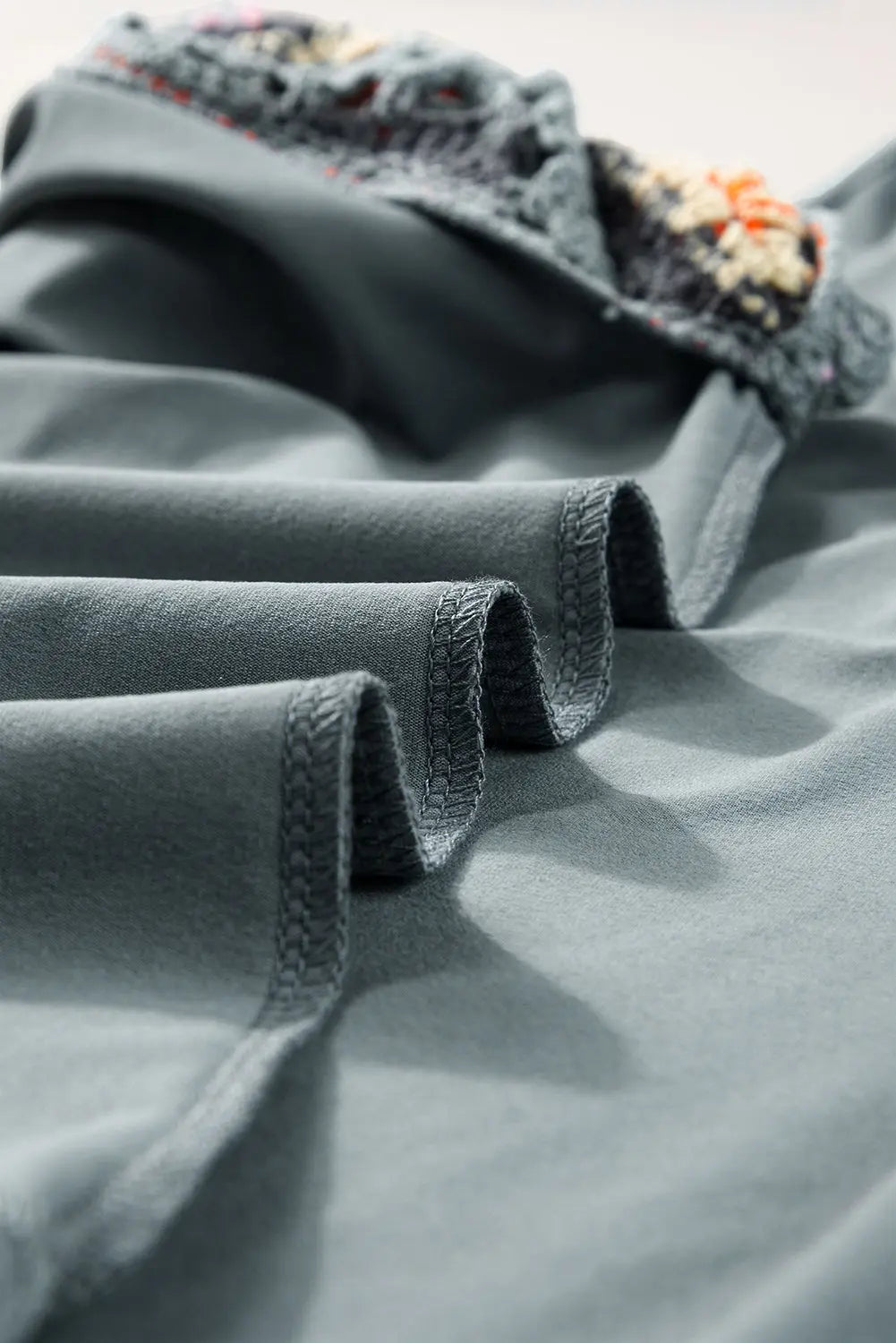 Turquoise Floral Crochet Short Sleeve Top - eAura