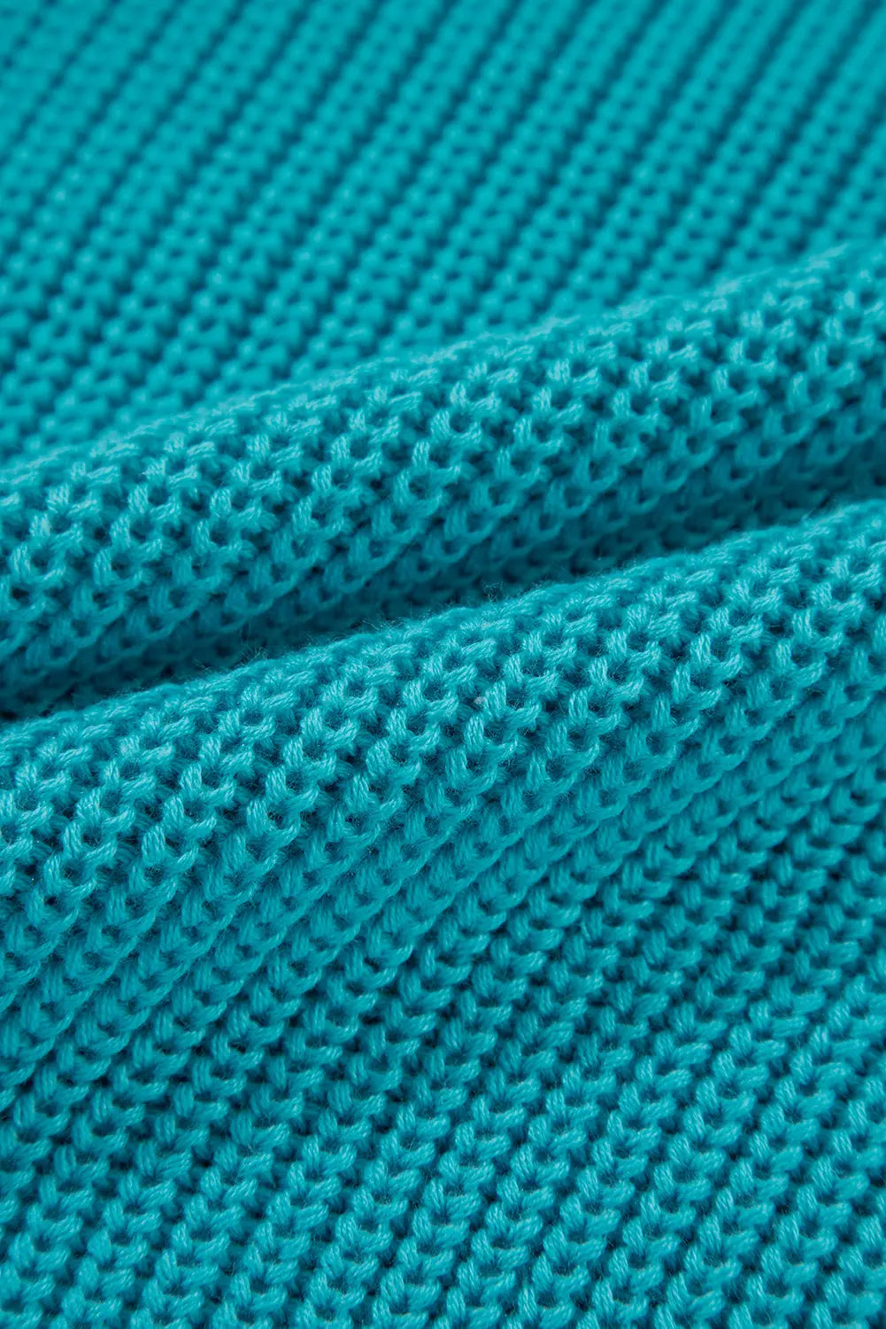 Turquoise Ruffled Eyelet Bubble Sleeve Sweater Beagle Boutique Fashion Outlet