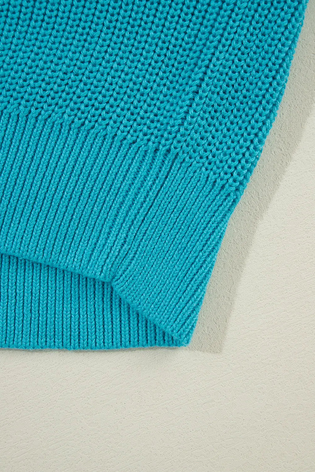 Turquoise Ruffled Eyelet Bubble Sleeve Sweater Beagle Boutique Fashion Outlet