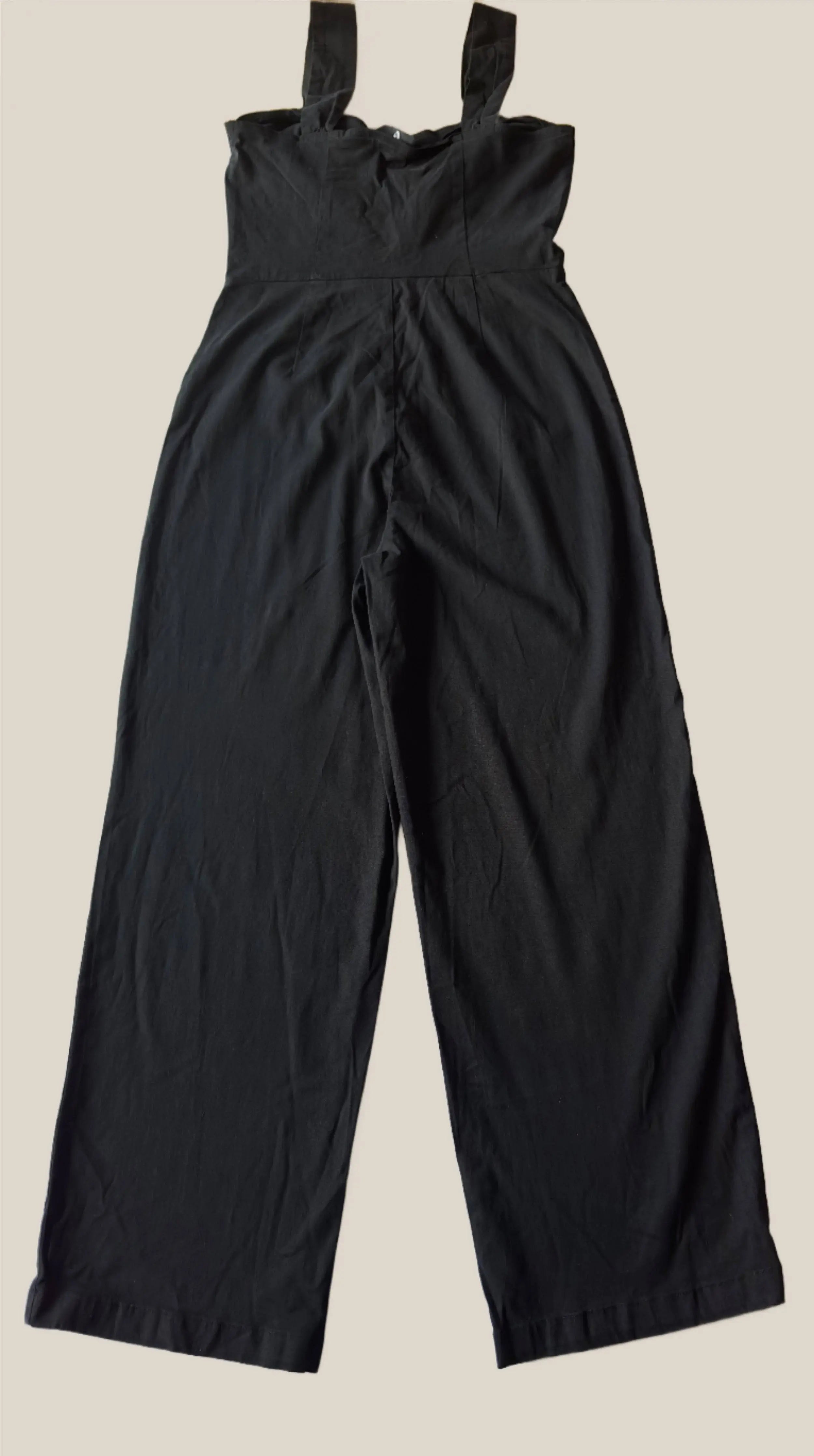 V by Very Black Cotton Jumpsuit 10, 12, 14, 16, 18 - BB Fashion Outlet
