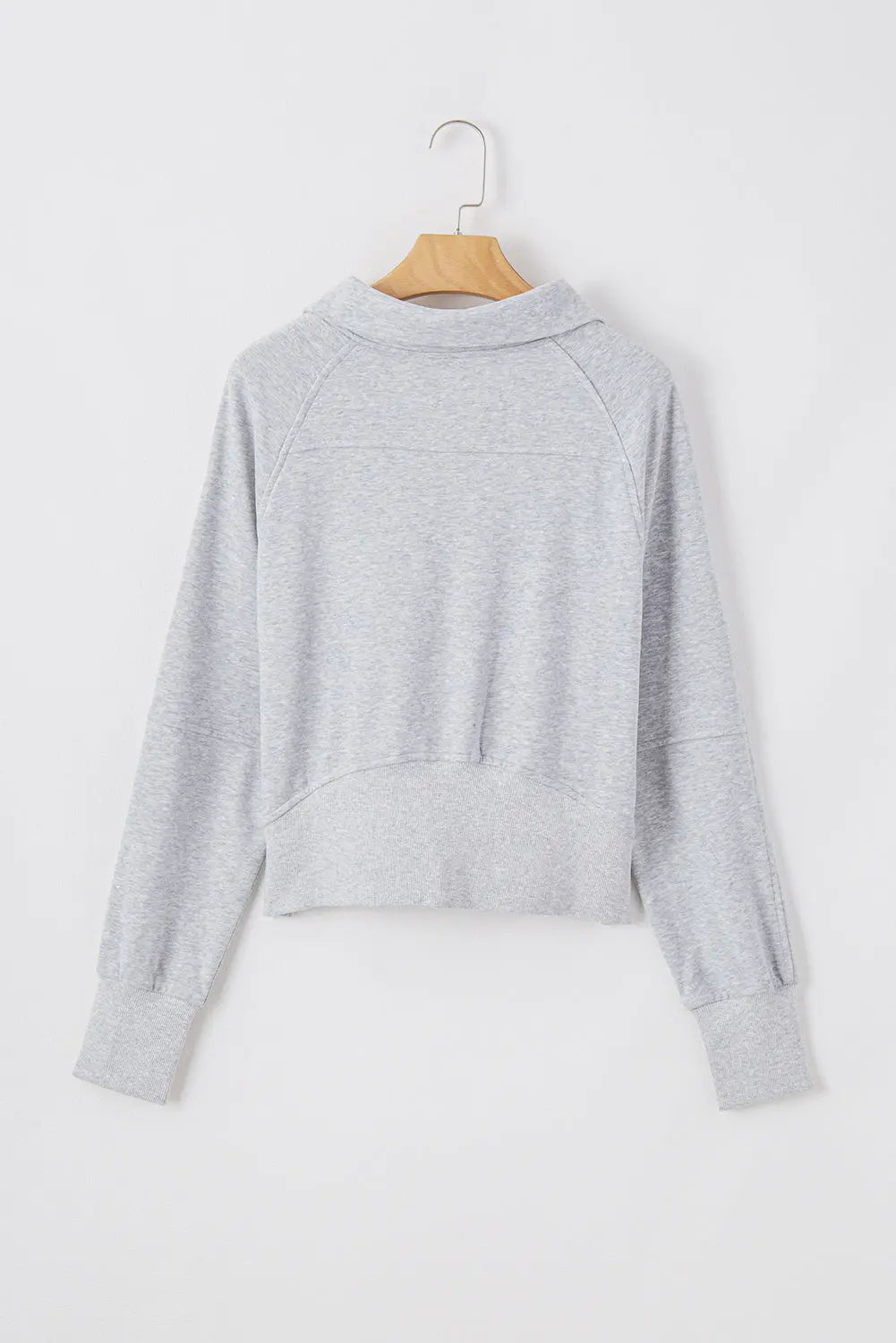 Valerian Quarter Zip Stand Neck Kangaroo Pocket Sweatshirt - eAura