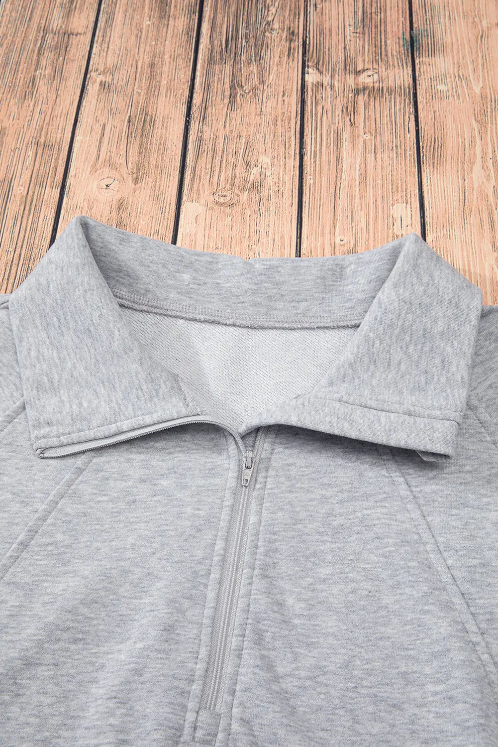 Valerian Quarter Zip Stand Neck Kangaroo Pocket Sweatshirt - eAura
