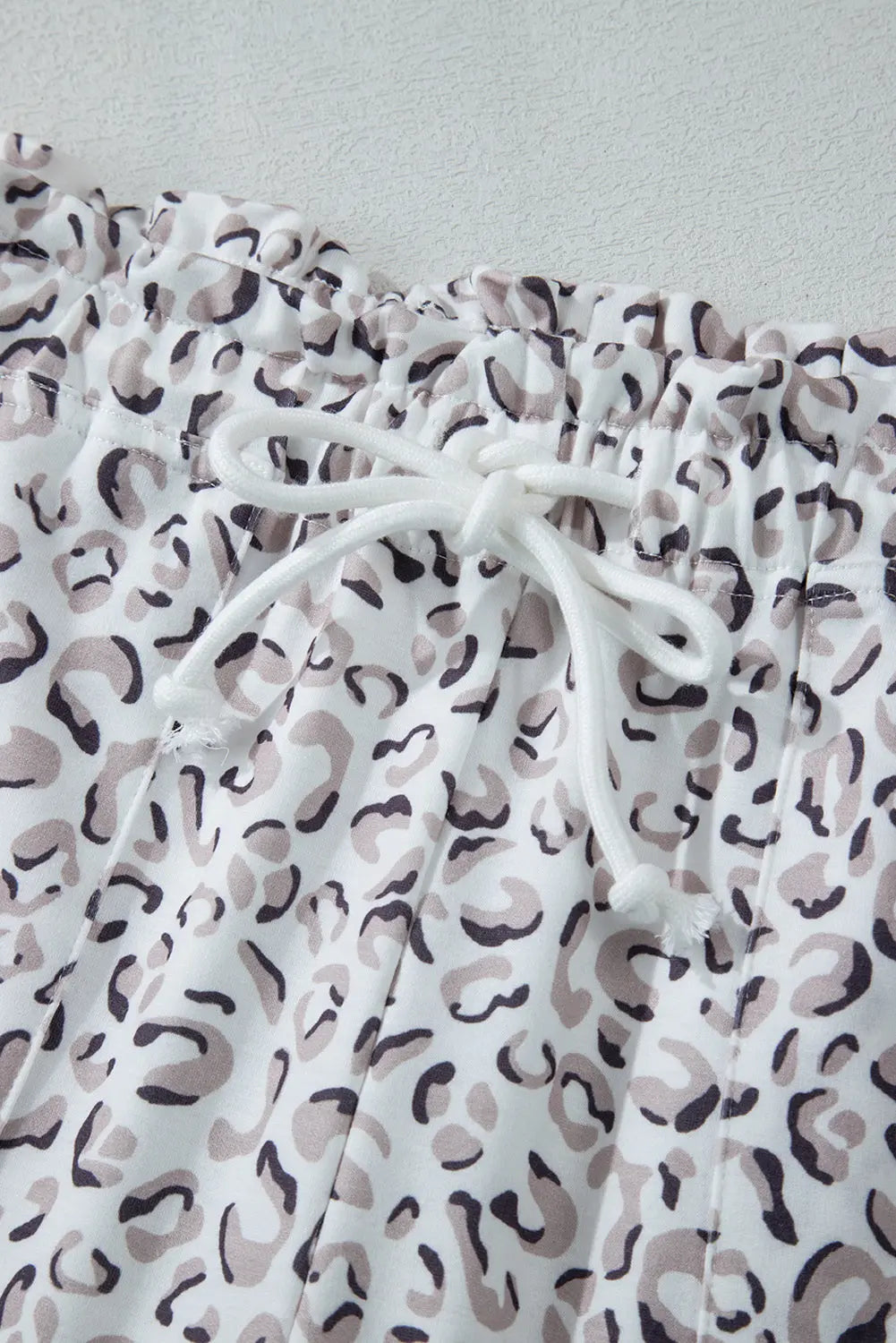 White Classic Leopard Hoodie and Shorts Set Beagle Boutique Fashion Outlet