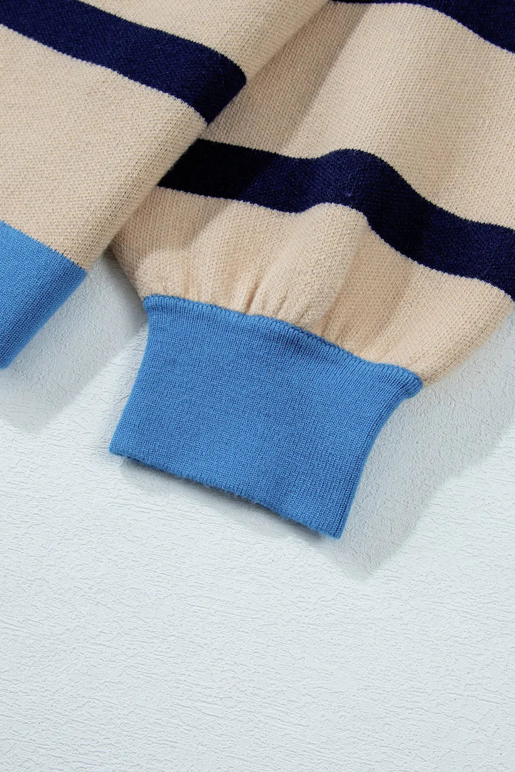 White Colorblock Drop Shoulder Buttoned Loose Cardigan - eAura