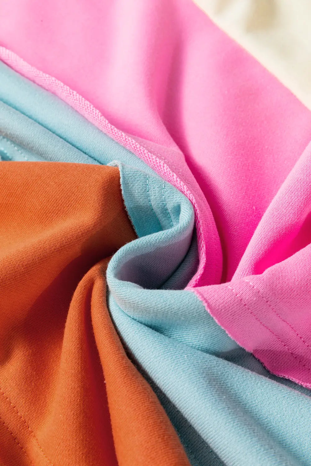 White Colorblock Patchwork Crewneck Drop Shoulder Sweatshirt - eAura