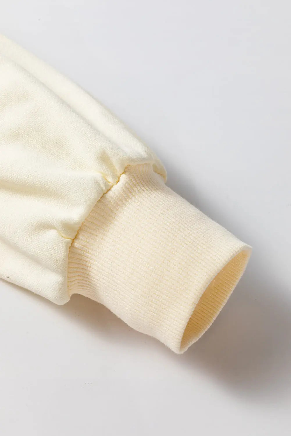 White Colorblock Patchwork Crewneck Drop Shoulder Sweatshirt - eAura