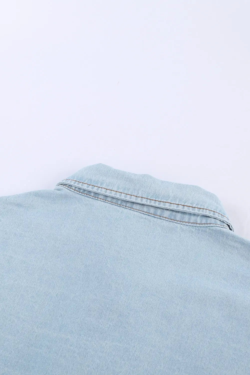 White Contrast Leopard Denim Jacket - eAura