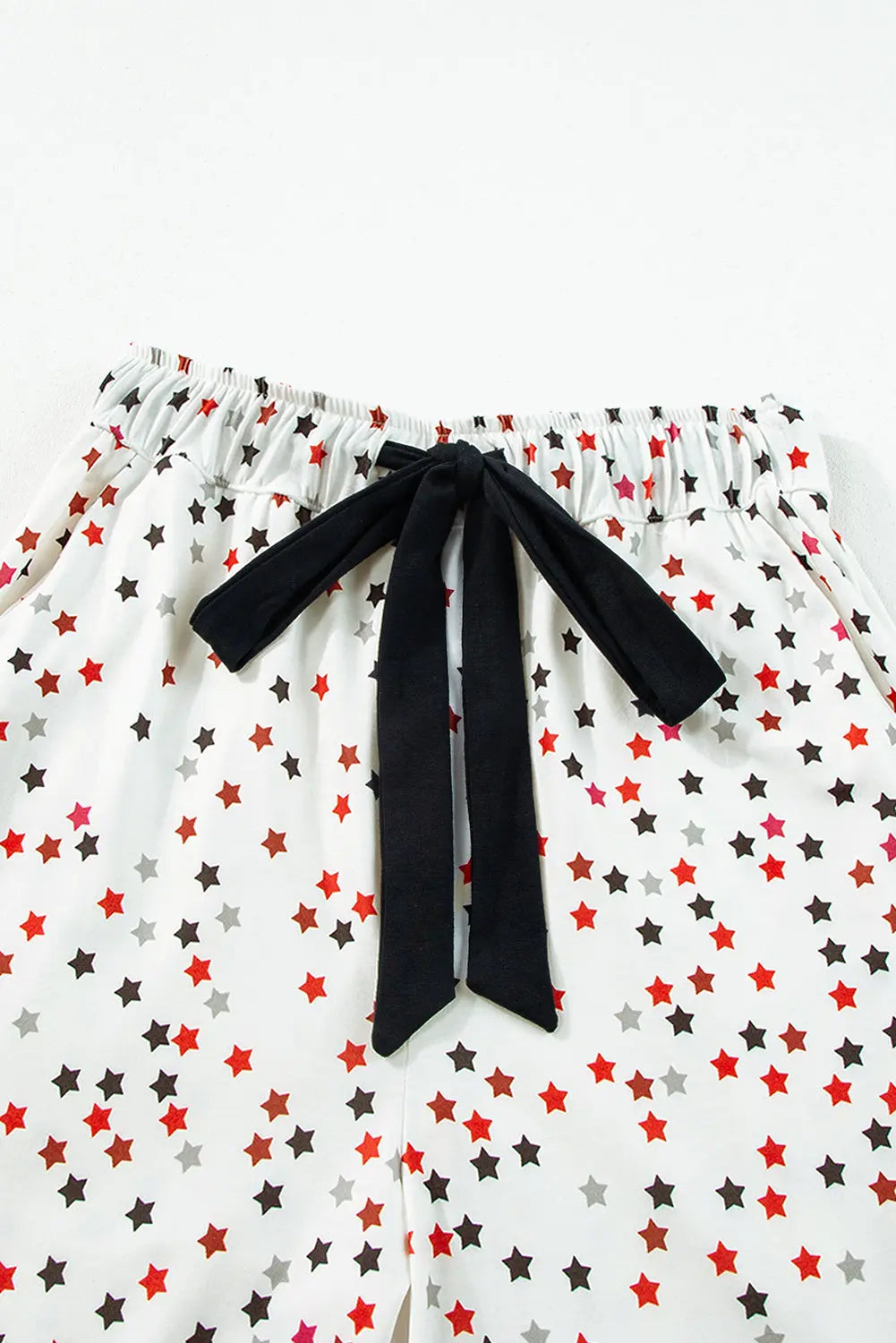 White Contrast Pipping Star Long Sleeve and Trousers Pyjamas Set eAura
