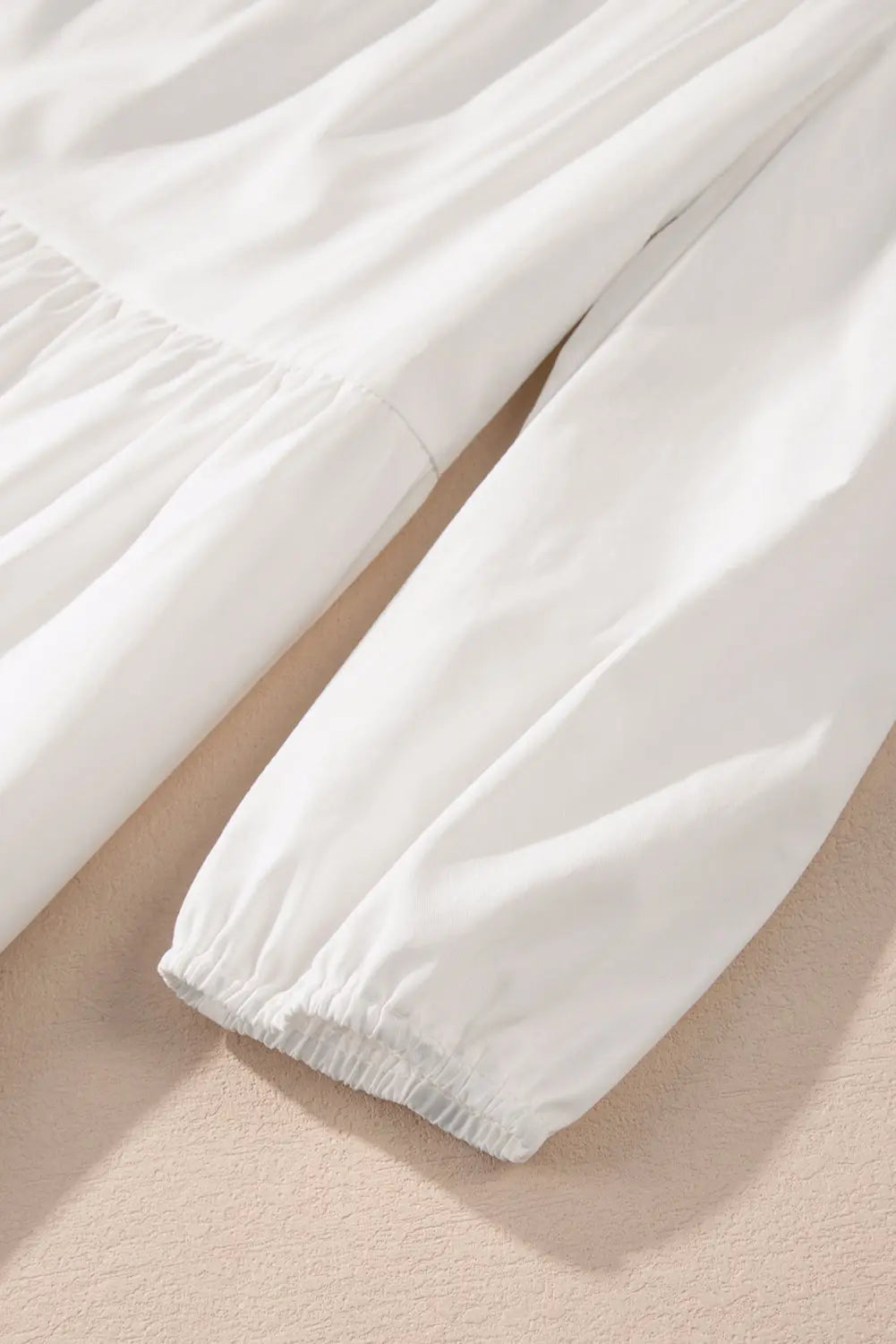 White Floral Lace Patchwork Bracelet Sleeve Tiered Mini Dress - eAura