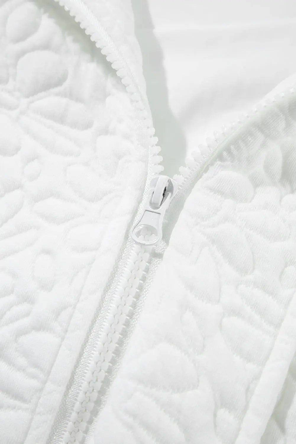 White Floral Quilted Jacket Beagle Boutique Fashion Outlet