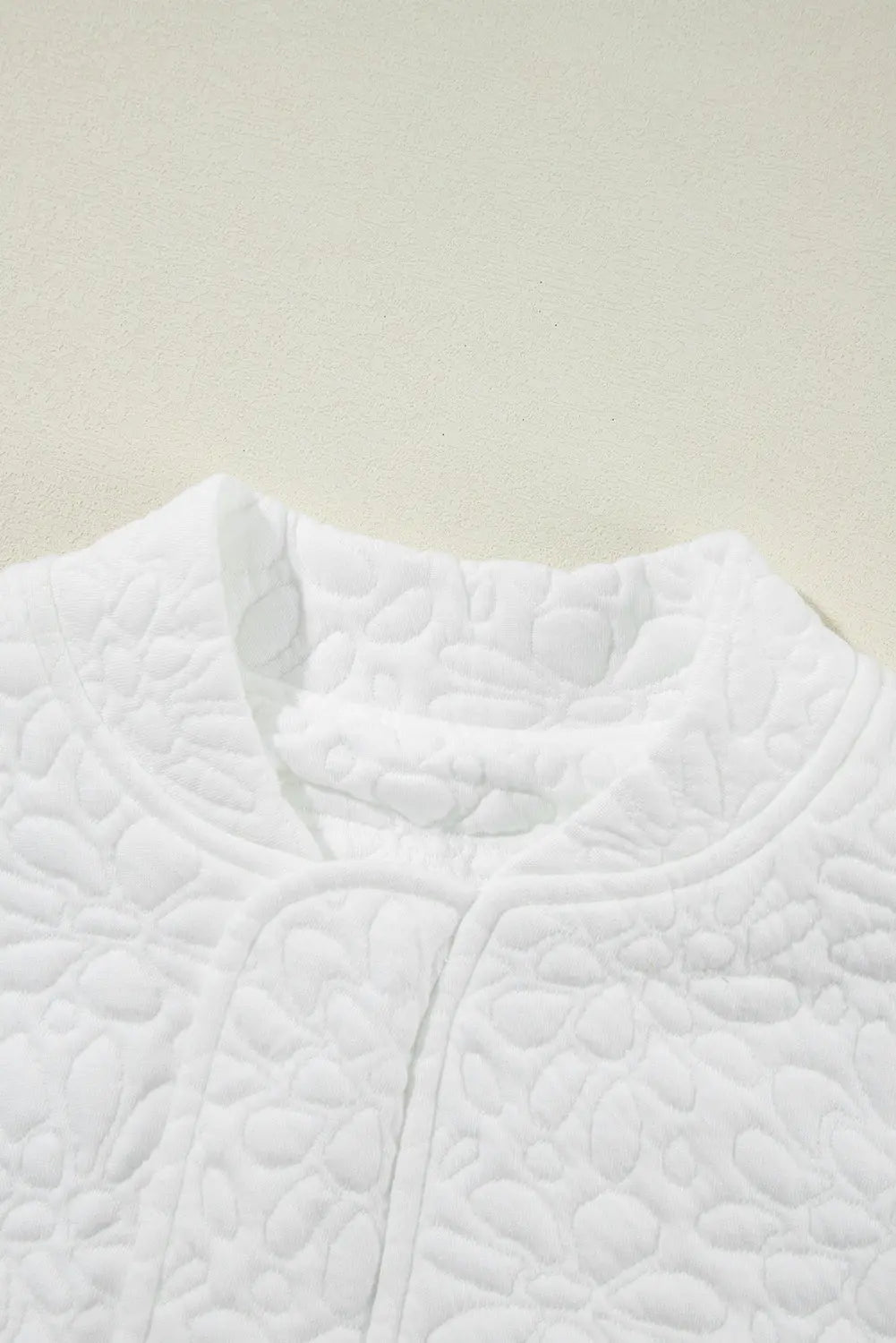 White Floral Quilted Jacket Beagle Boutique Fashion Outlet