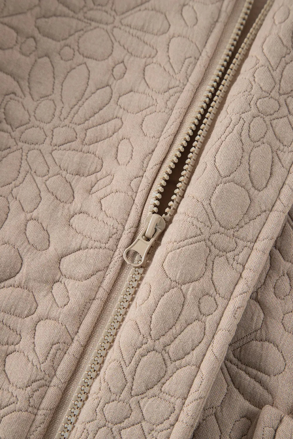 White Floral Quilted Jacket Beagle Boutique Fashion Outlet