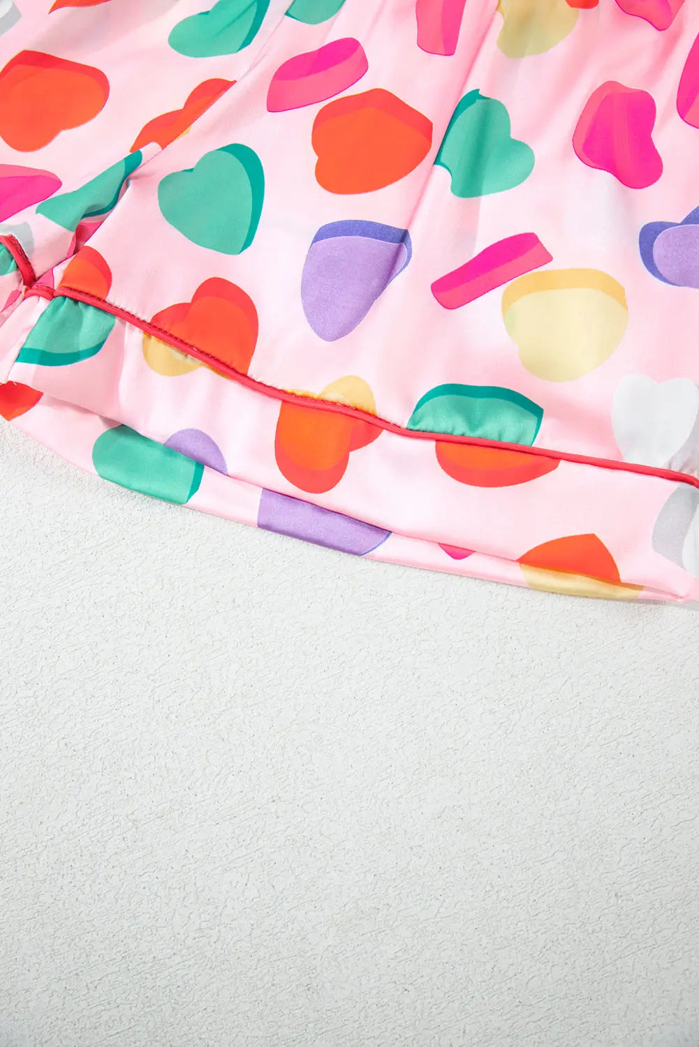 White Full Pattern Shirt and Shorts Satin Pyjamas Set eAura