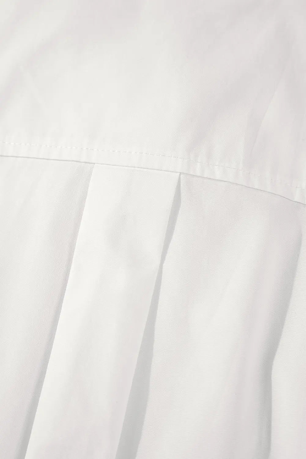 White Lace Crochet Trim Turn Down Collar Buttoned Shirt - eAura