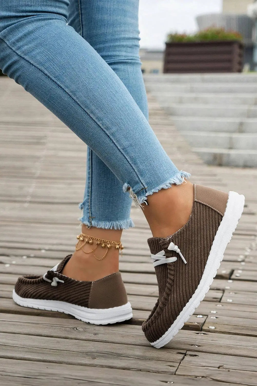 White Lace Up Casual Shoes - eAura