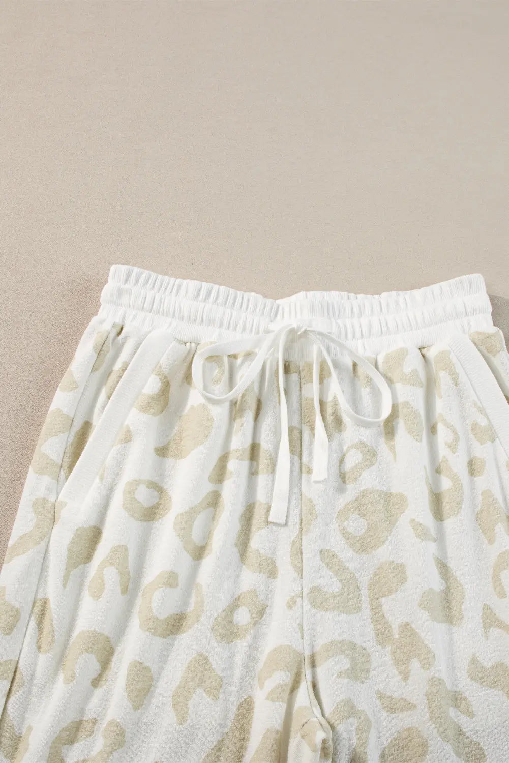 White Leopard Pullover and Drawstring Trousers Lounge Set eAura
