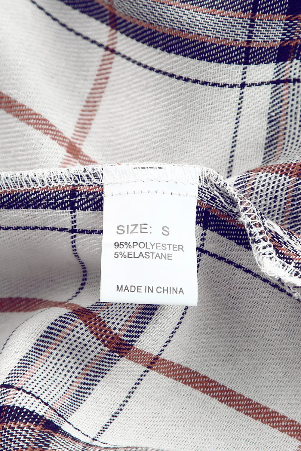 White Oversized Plaid Pattern Shacket with Slits eAura