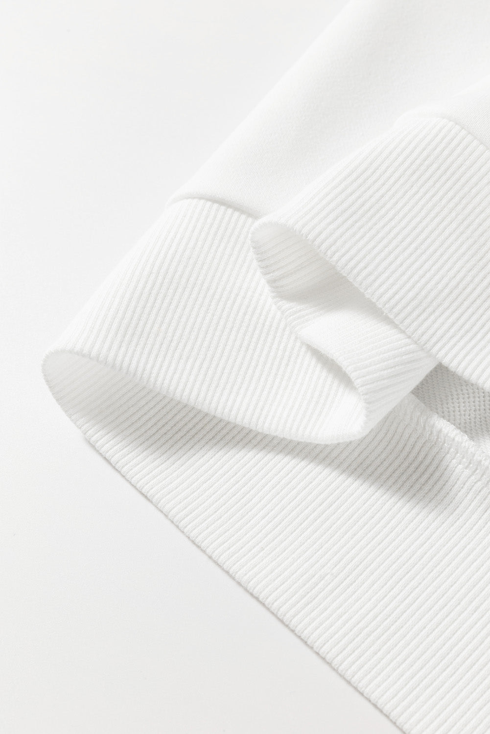 White Plus Size Colourful Striped Drop Shoulder Loose Sweatshirt - eAura