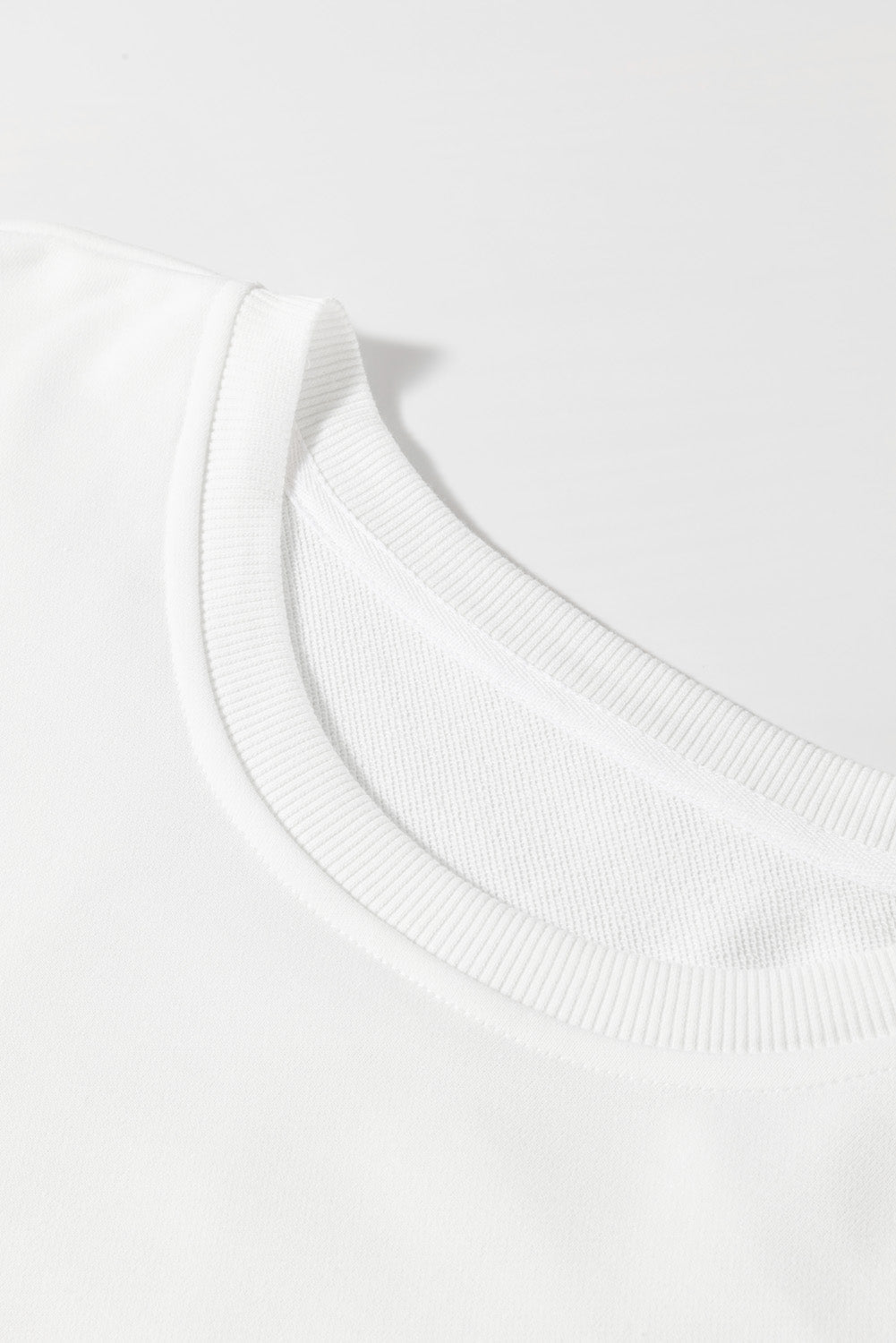 White Plus Size Colourful Striped Drop Shoulder Loose Sweatshirt - eAura