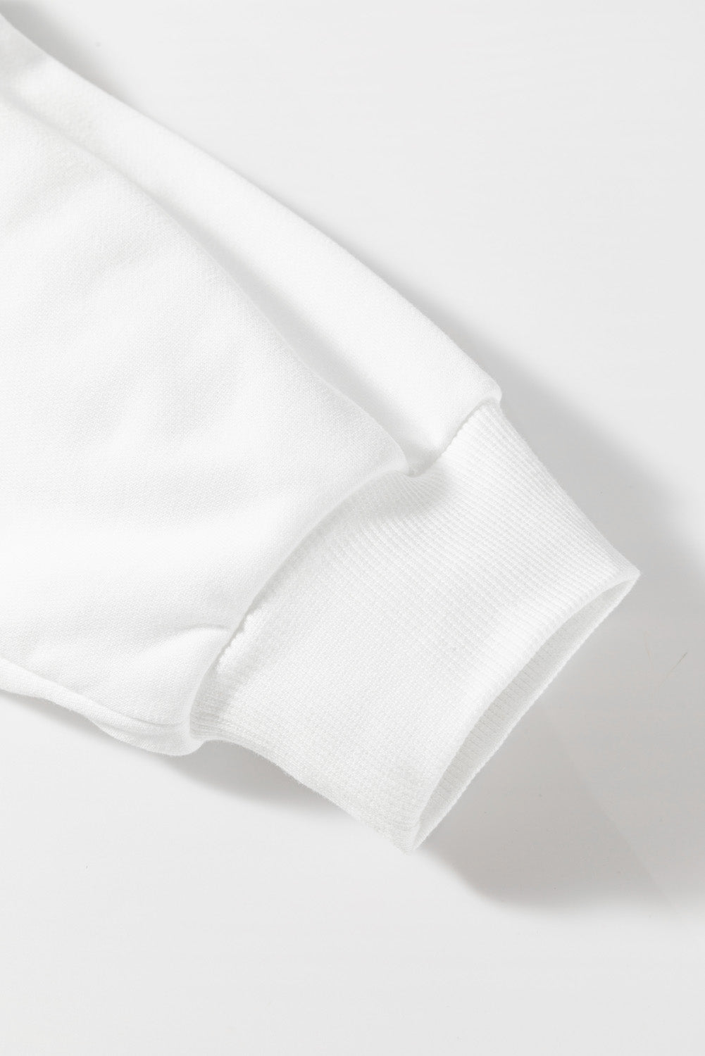 White Plus Size Colourful Striped Drop Shoulder Loose Sweatshirt - eAura